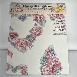 Daisy Kingdom Floral No-Sew Applique Coquette Girl Hearts Vintage